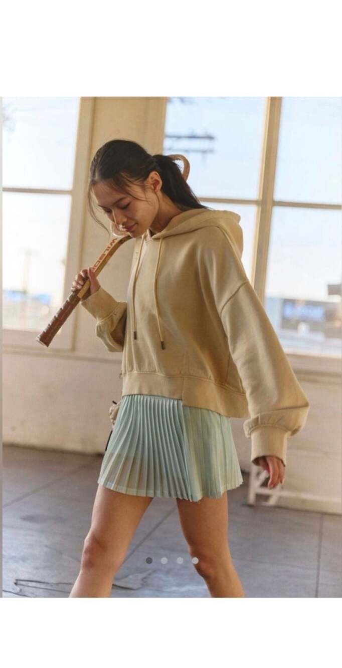 FP Movement Rally Pleated Mesh Miniskort M/L Mint Green Sporty Athletic - Picture 11 of 11